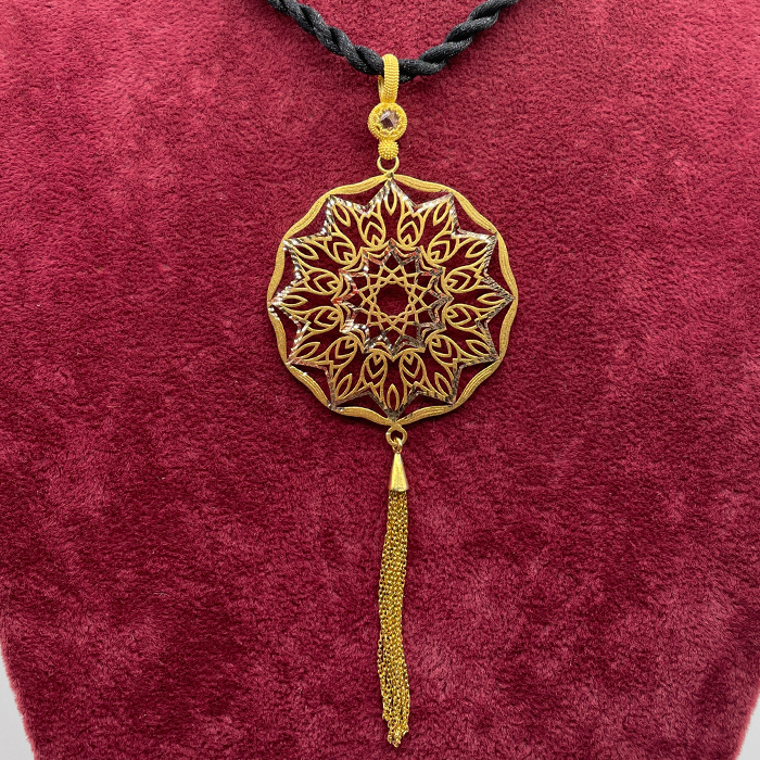 Tezhip Desenli Kolye-378